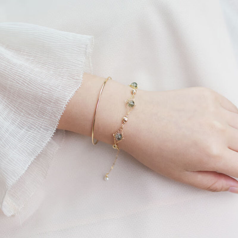 随峰 绿幽灵水晶手链