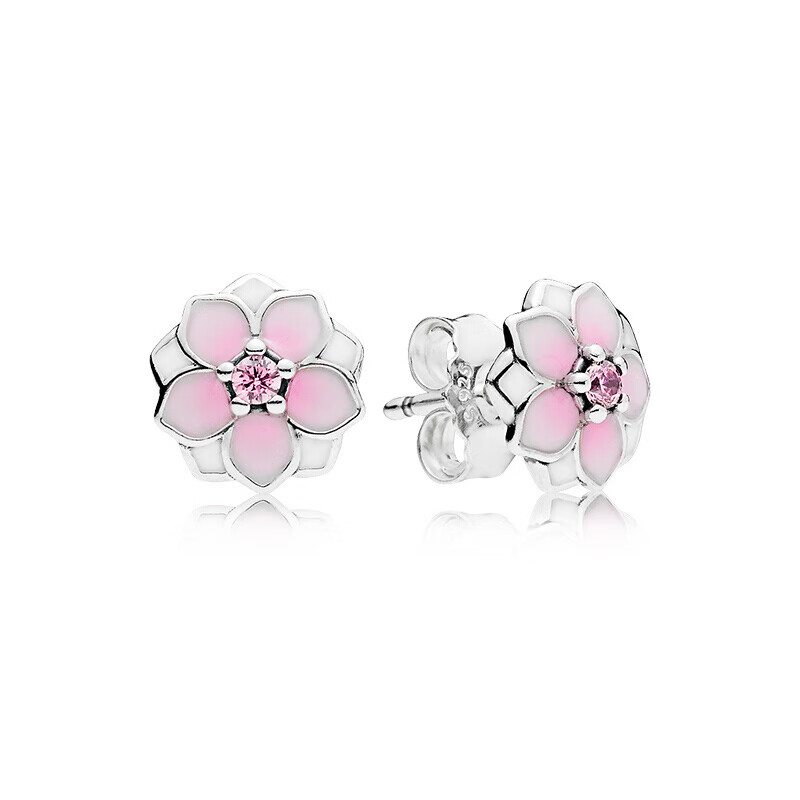 潘多拉 925银木兰花 耳饰
