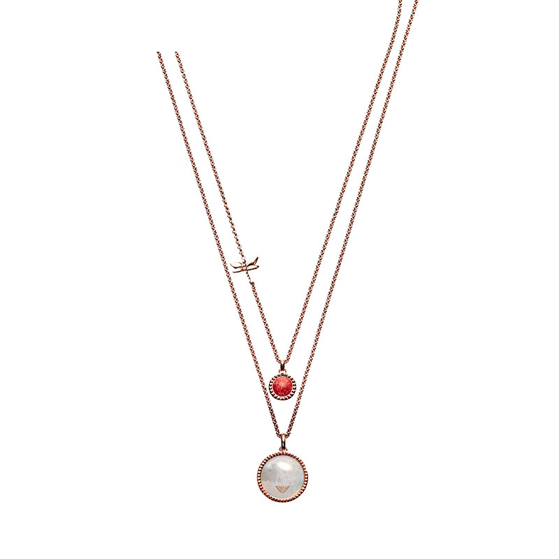 阿玛尼时尚玫瑰金项链