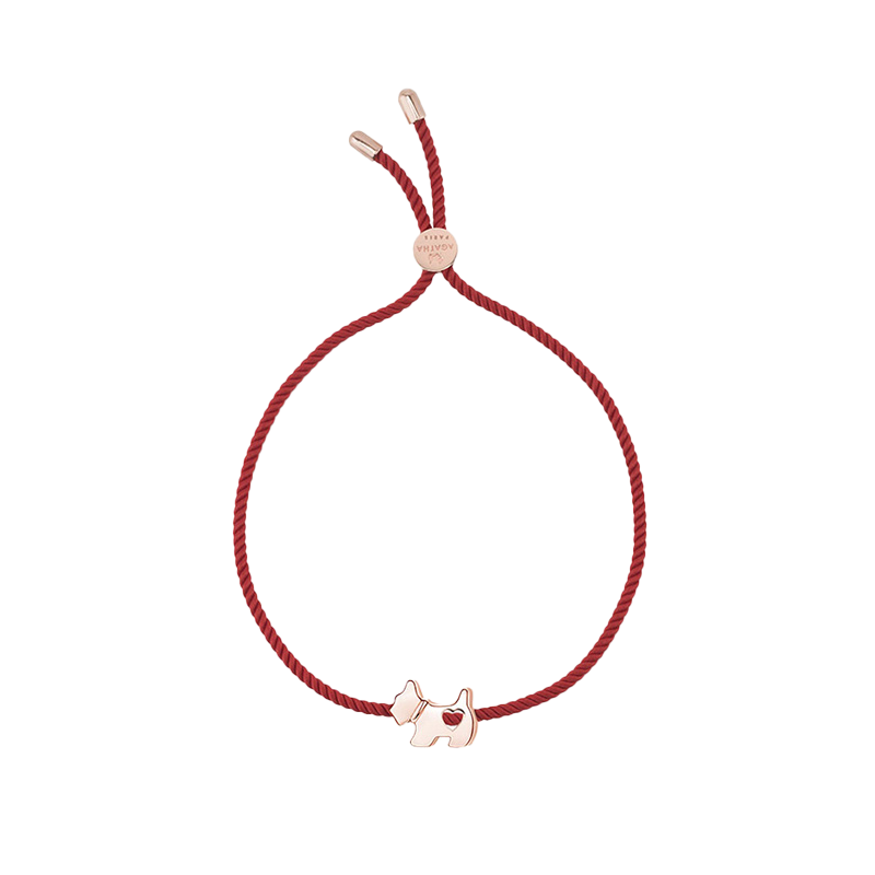 AGATHA 小狗银手链