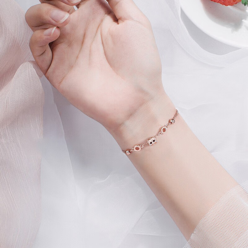 曼蒂娅 18k玫瑰金手链