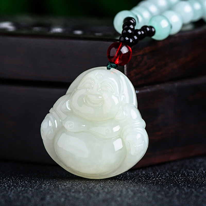 玉菲雅 白色和田玉 翡翠吊坠