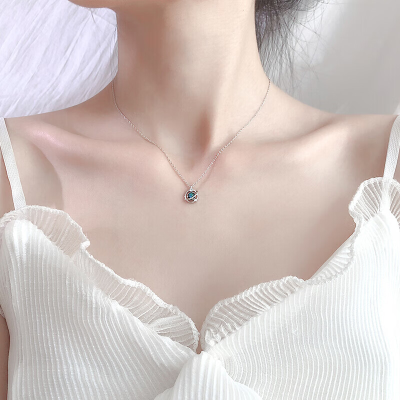 桑玛 星空星球银项链