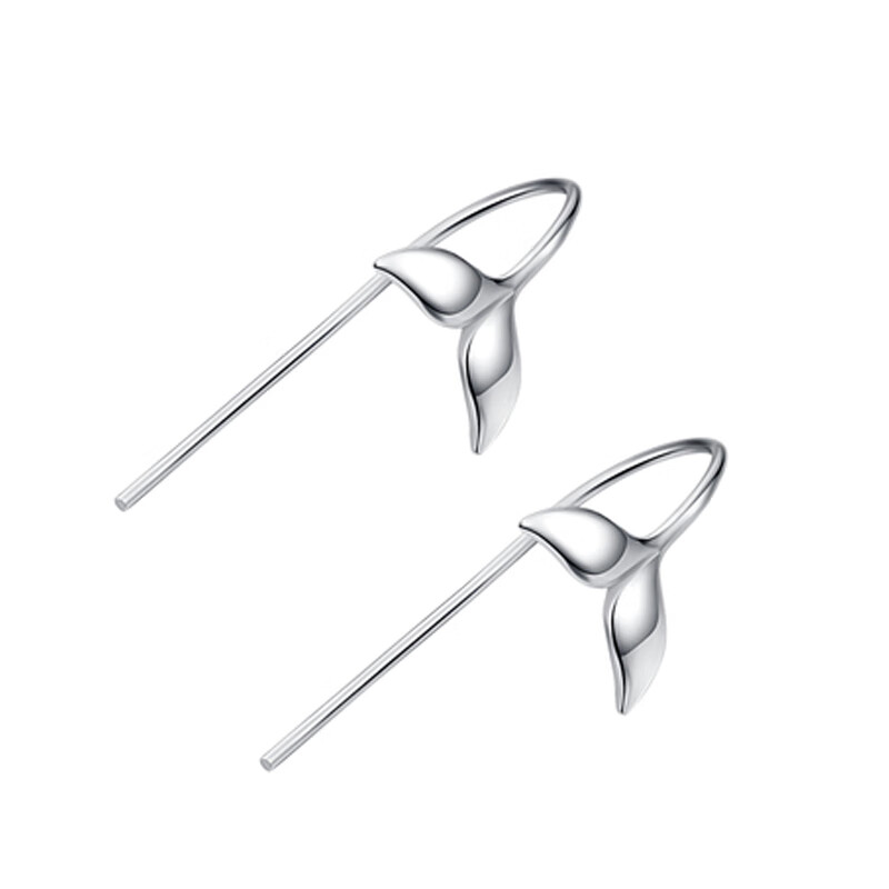 海盗船 鱼尾银耳钉