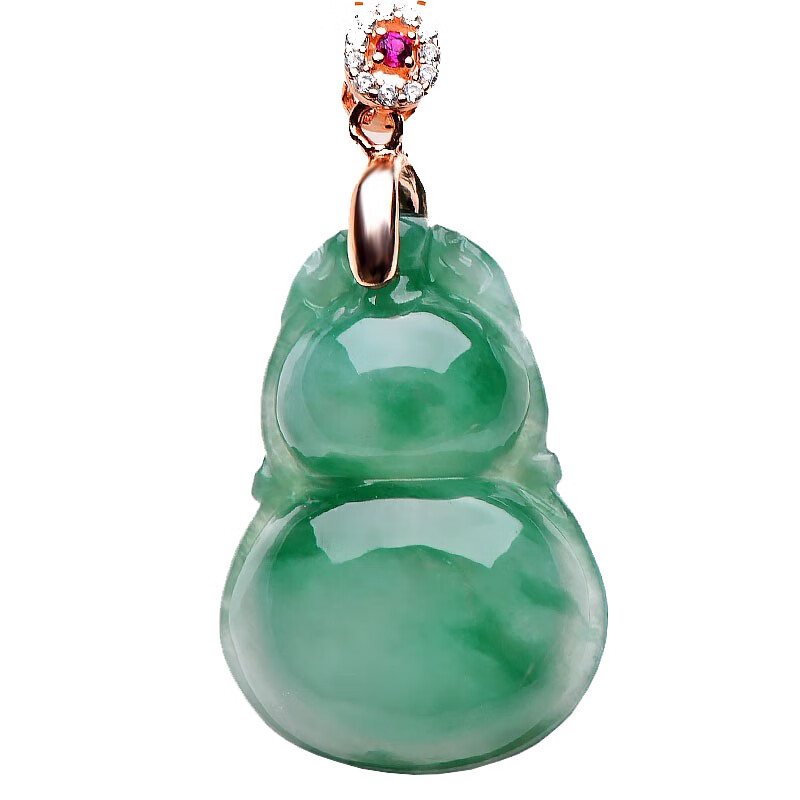 千载一玉 油绿玉葫芦吊坠