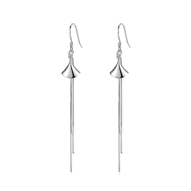 银千惠 长款流苏韩版耳饰