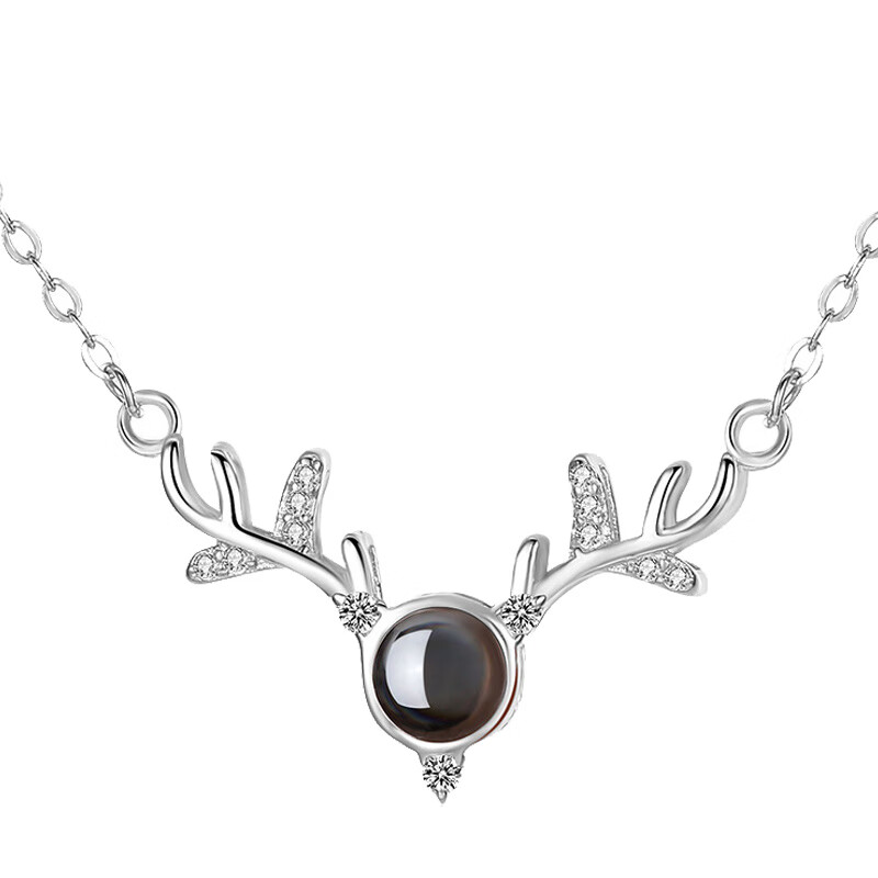 缔晶鹿角吊坠项链