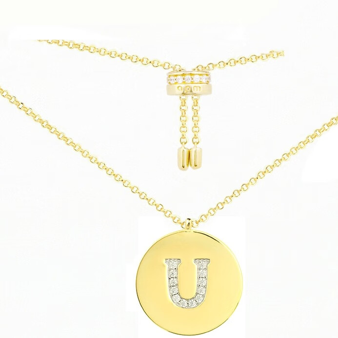 APMmonaco字母锁骨项链