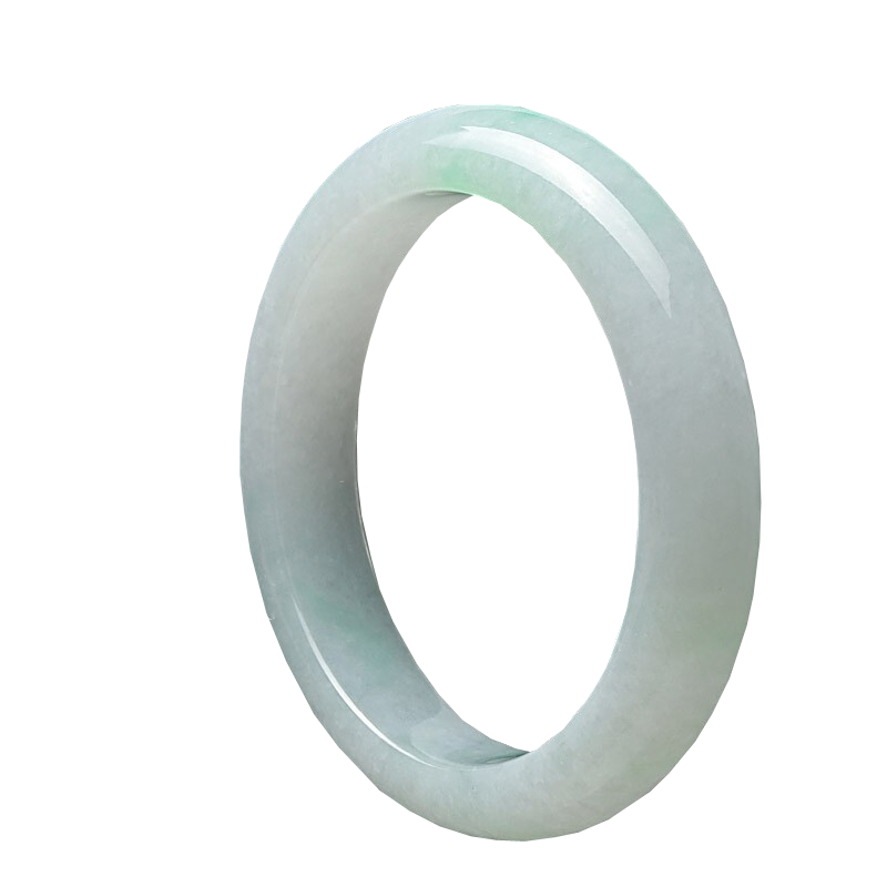 七彩雲南 浅绿飘花 翡翠手镯