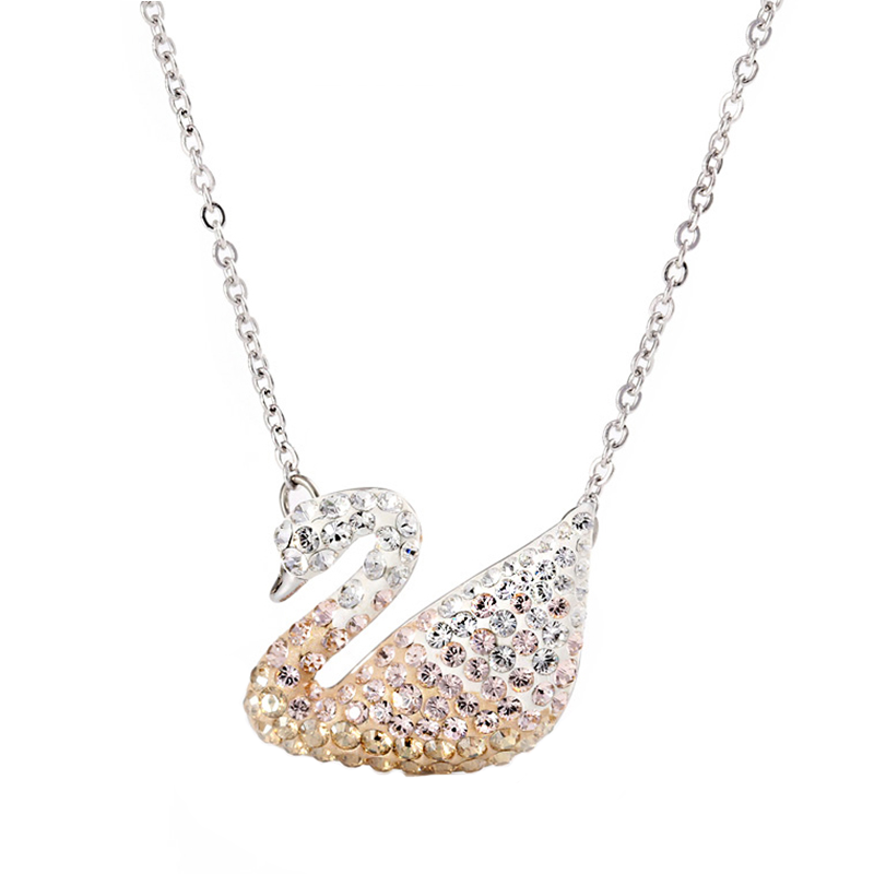 施华洛世奇 渐变天鹅 项链