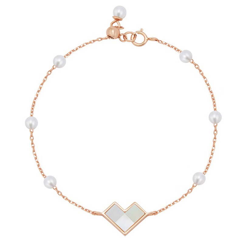 AJIDOU贝母拼贴爱心手链