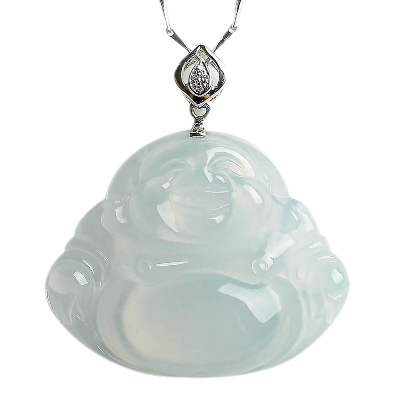 金帕岗 天然缅甸玉佛翡翠吊坠