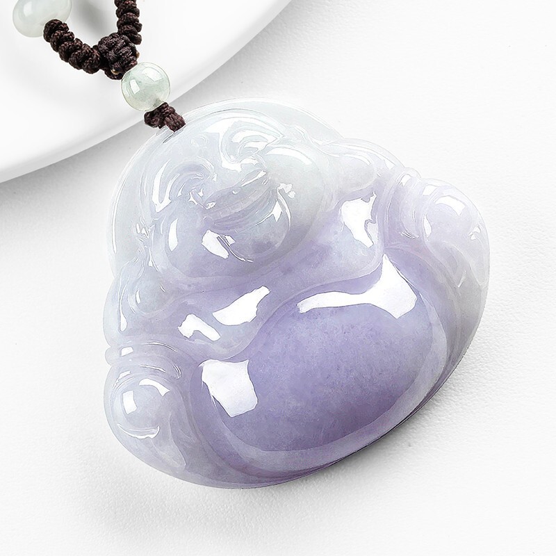 百瑞之春 天然冰糯种玉佛吊坠