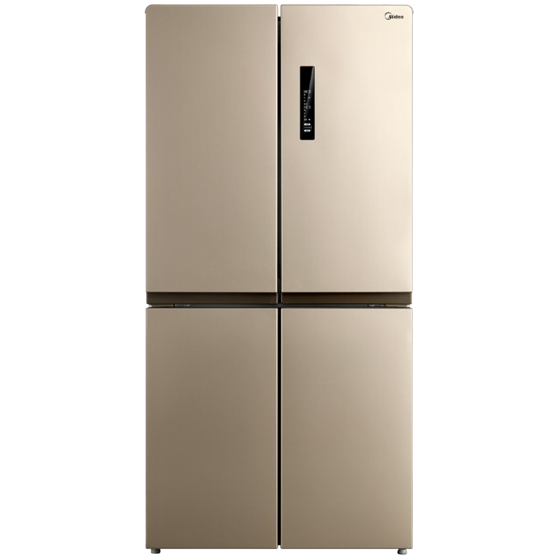 美的十字对开门家用冰箱