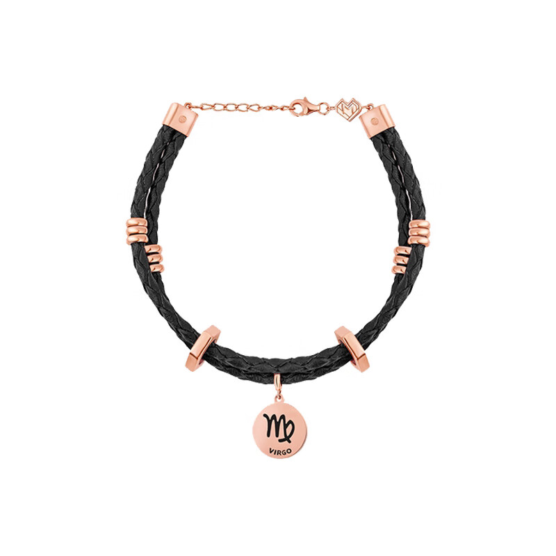 周大福交叉编织银手链