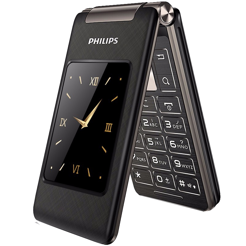 飞利浦双屏翻盖老人手机