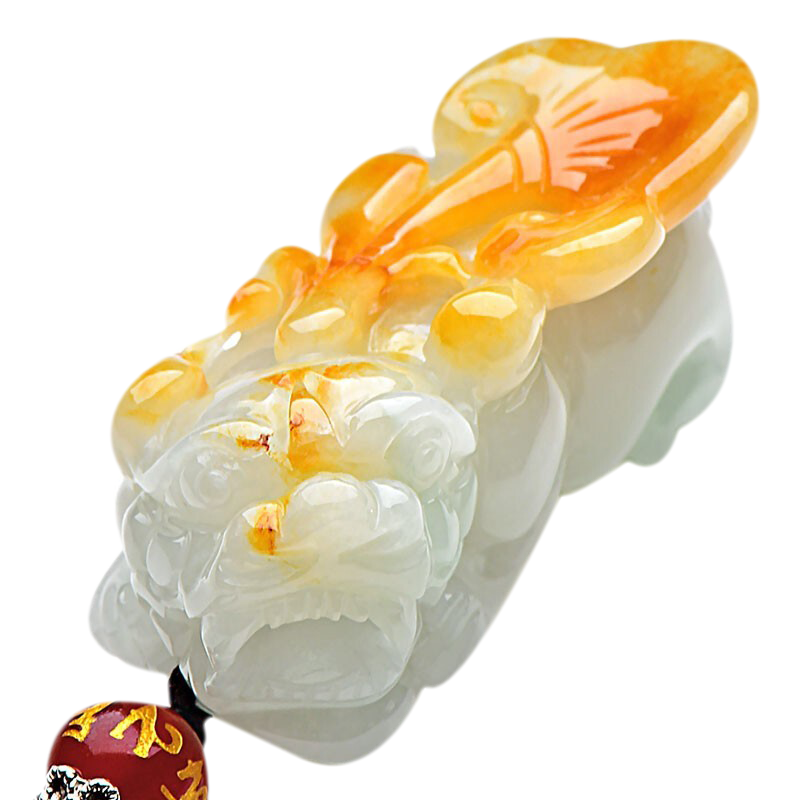 千载一玉貔貅造型翡翠吊坠