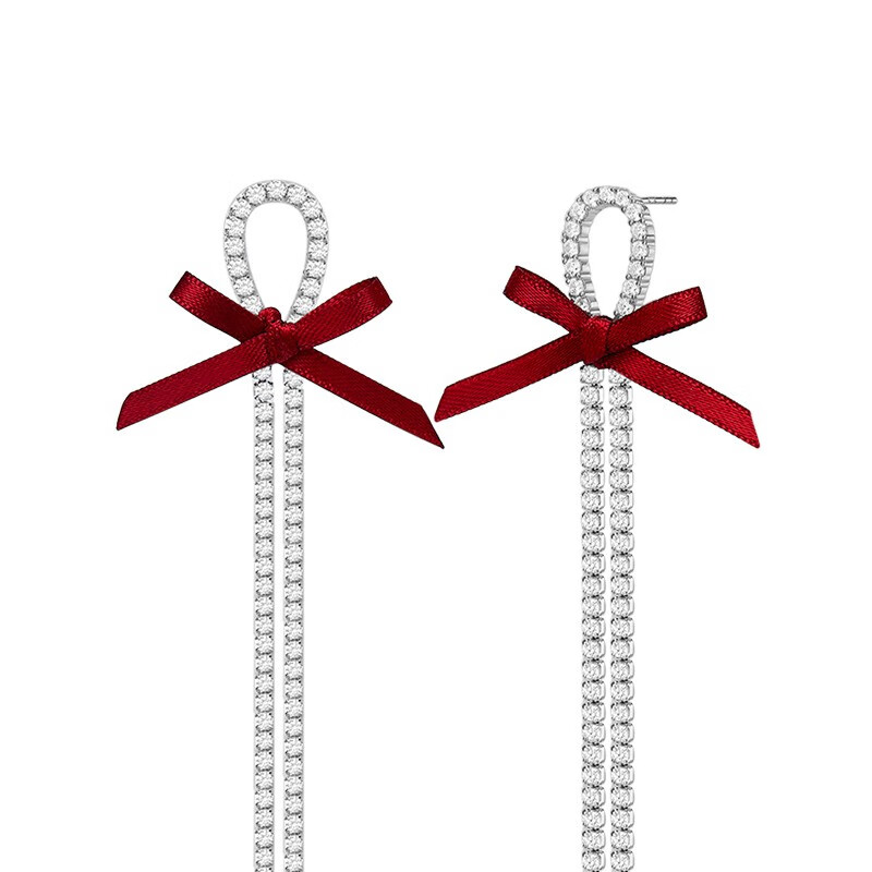 何方珠宝 别致长款流苏耳饰