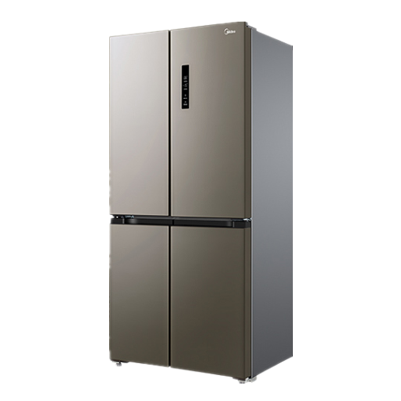 美的 智能调节十字对开门冰箱