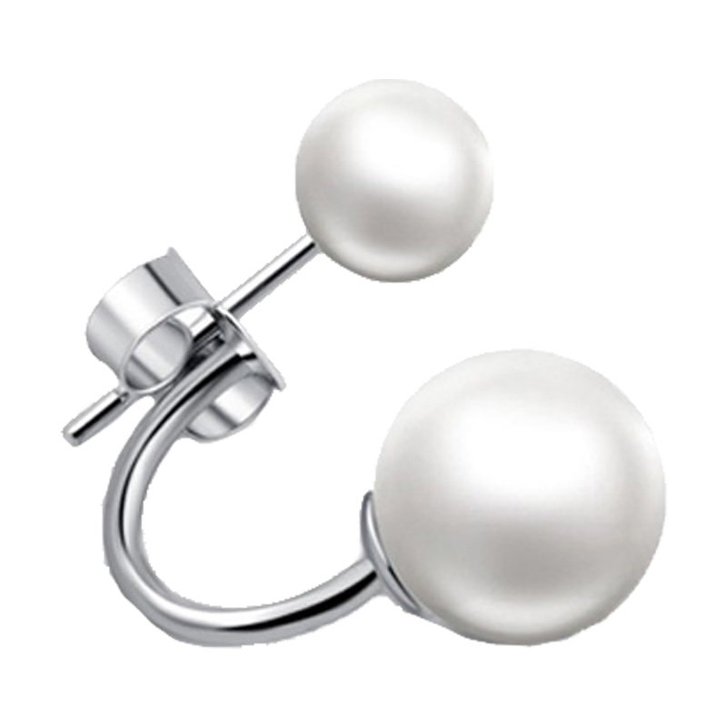 范米粒简约双珍珠耳饰