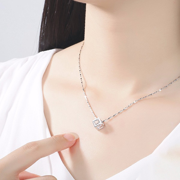 圣雅罗 爱情魔方银项链