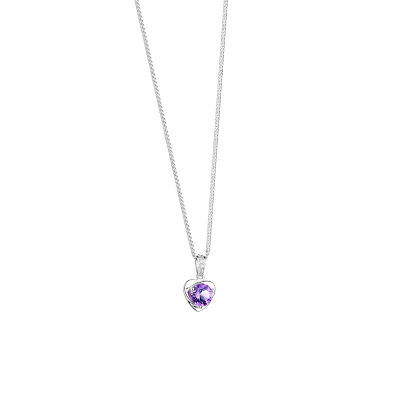 JOLEE 心形紫水晶项链