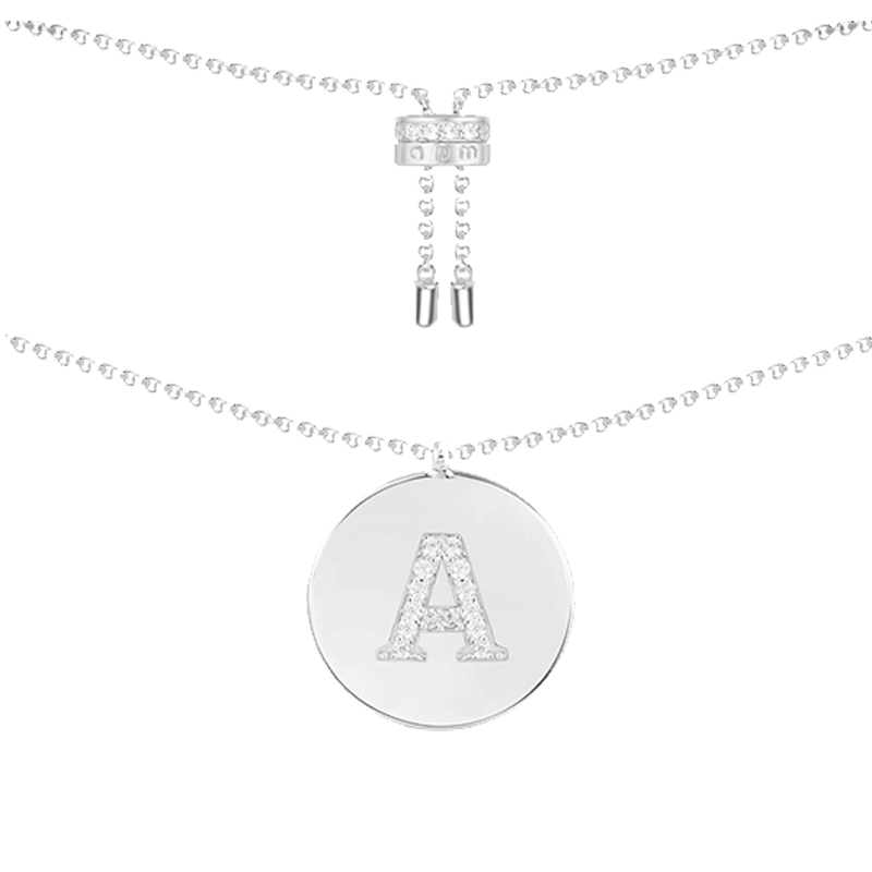 APM 银色字母 项链