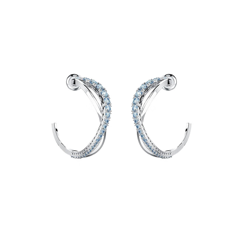 施华洛世奇 灵动交错耳饰