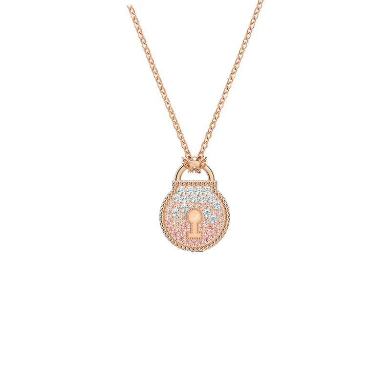 施华洛世奇 玫瑰金色 项链