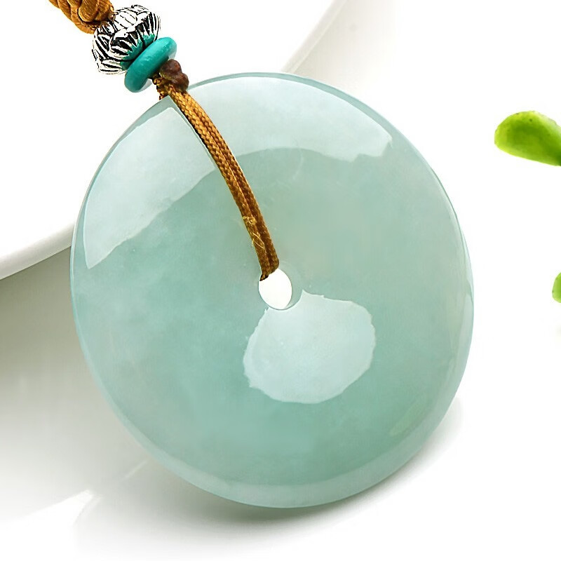 可玉可求 纯色平安扣 翡翠吊坠