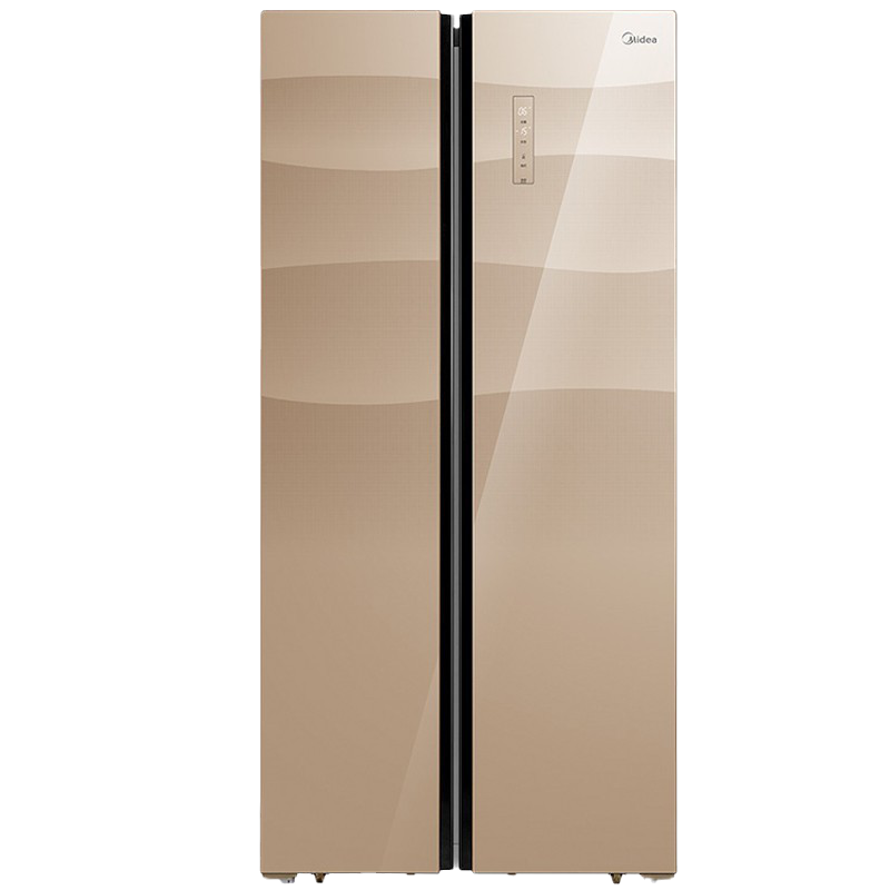 美的彩晶玻璃面板冰箱