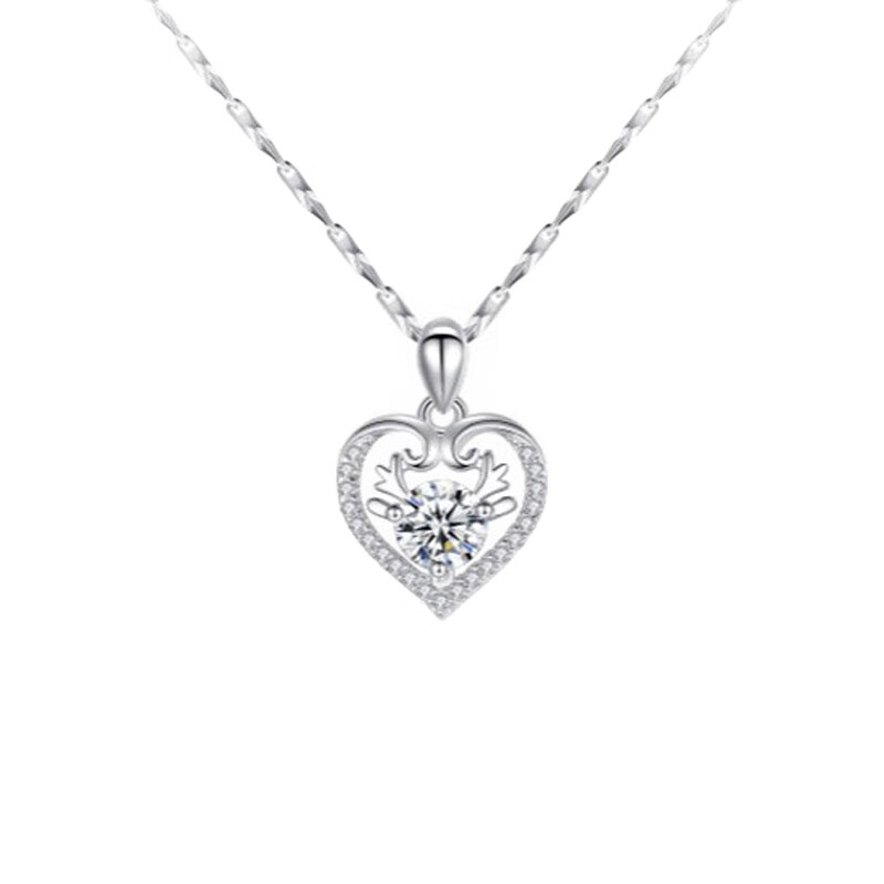 圣雅罗 心形鹿角 项链