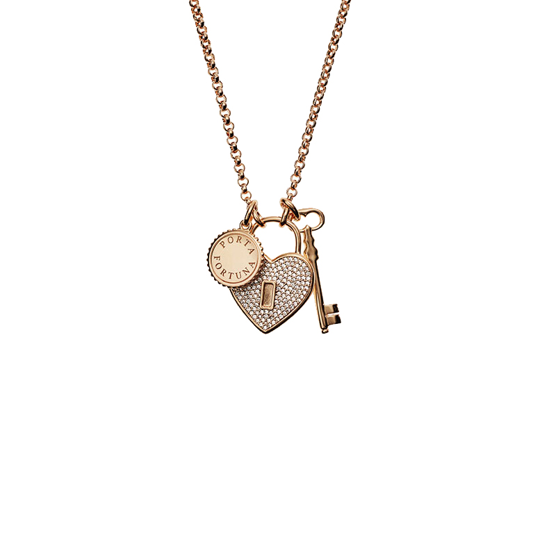 阿玛尼 心型钥匙项链