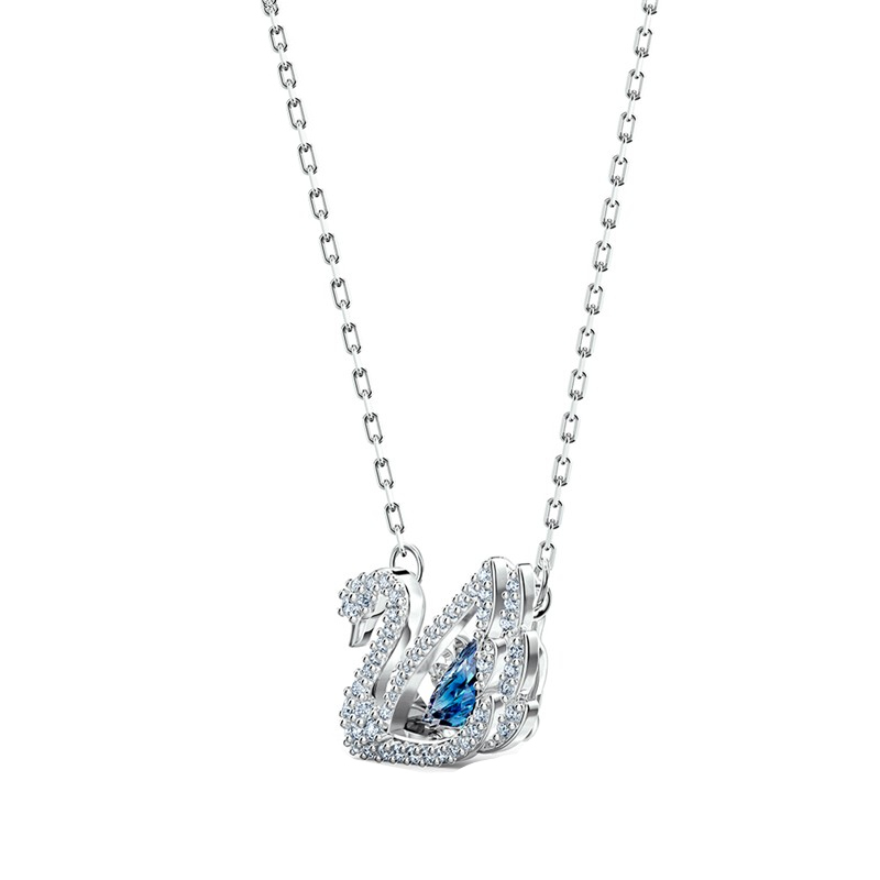 施华洛世奇蓝色天鹅项链