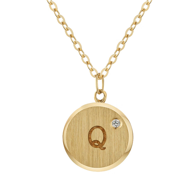 阿菲娜 圆盘字母 项链