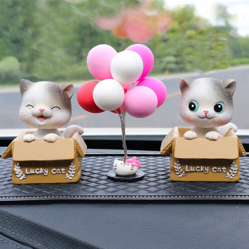 拿德 可爱摇头猫摆件