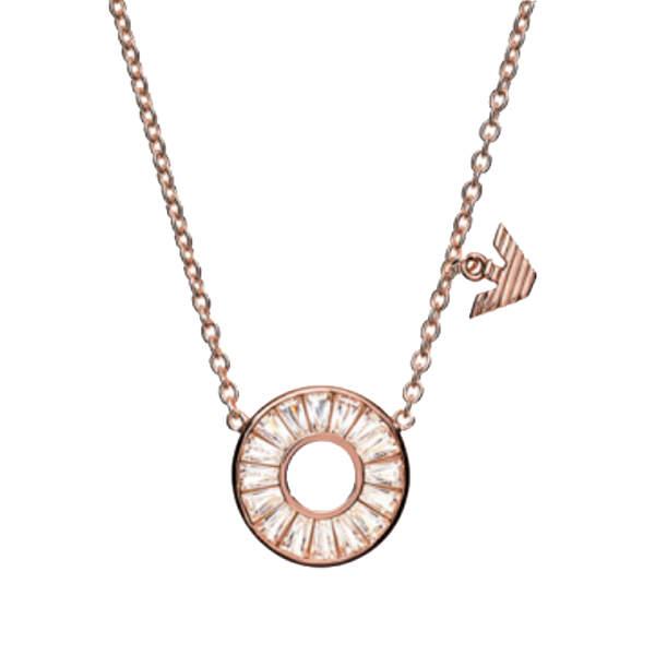 阿玛尼摩天轮排钻锁骨项链