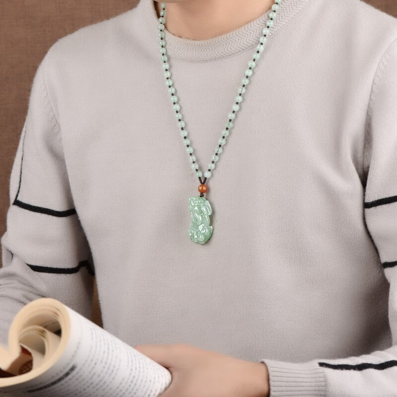 可玉可求 翡翠玉貔貅吊坠