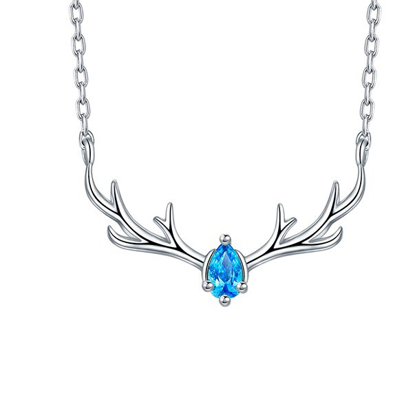 卡蒂罗鹿角吊坠锁骨项链