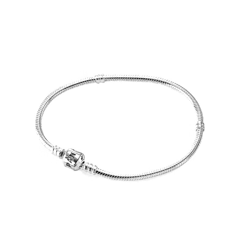 潘多拉 银扣螺纹手链