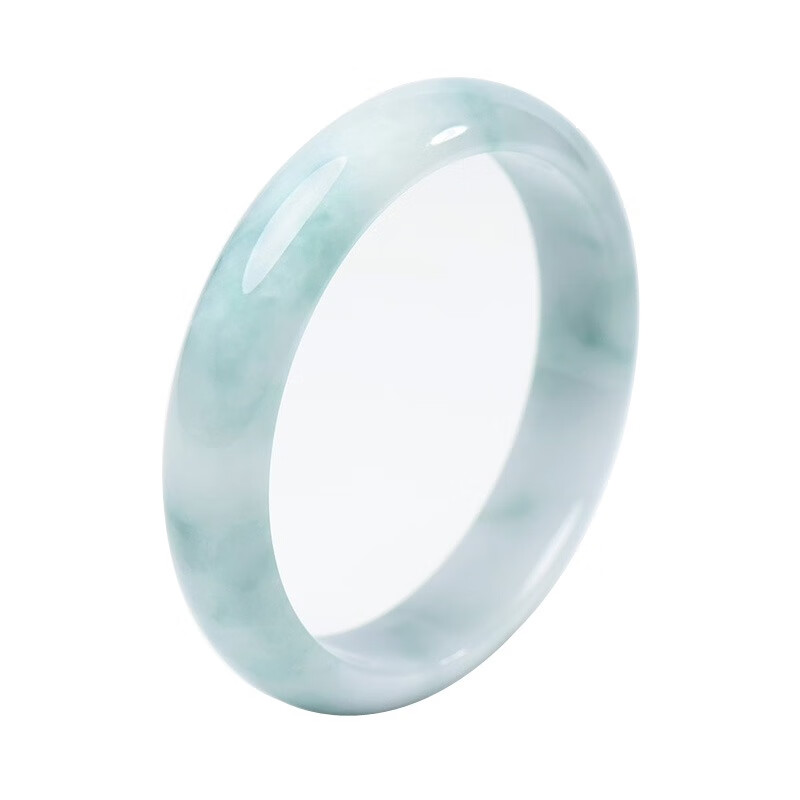 凤禧珠宝 纯色飘绿 翡翠手镯