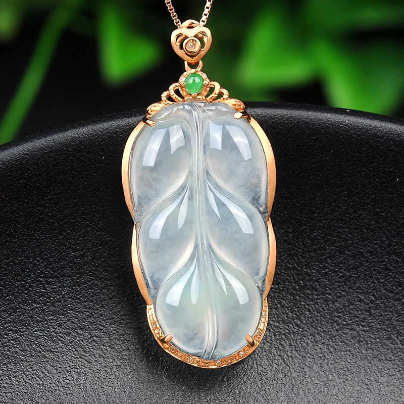 执玉珠宝 冰透翡翠吊坠