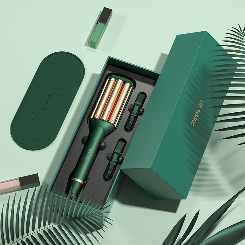 雷瓦 懒人水波纹卷发棒