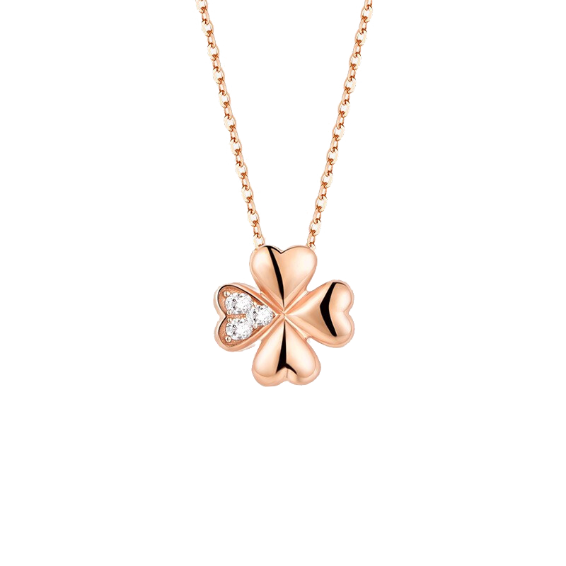 爱的约定 简约幸运草项链