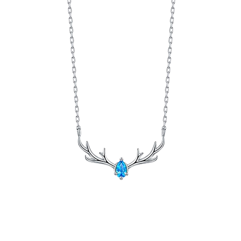 卡蒂罗 纯银小鹿项链