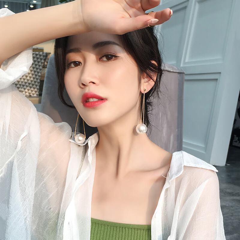 缔晶 长款珍珠耳环