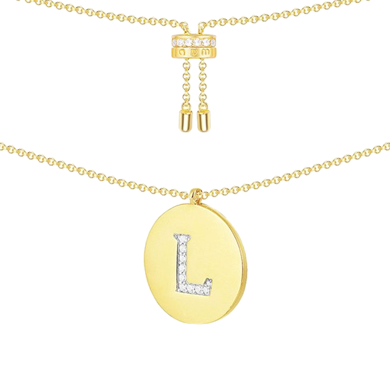 APM 圆牌字母 项链