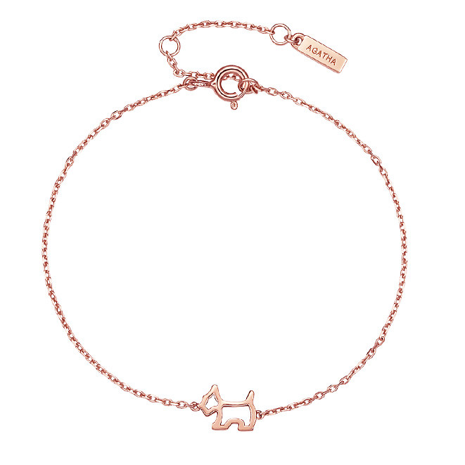 AGATHA经典镂空小狗手链