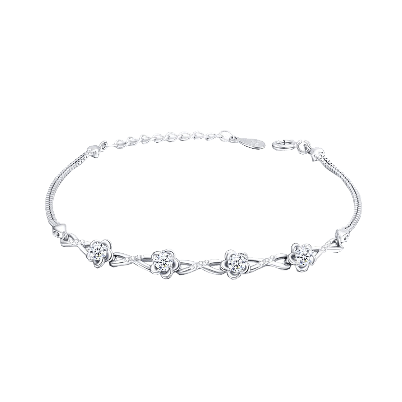 卡蒂罗 925纯银桃花手链