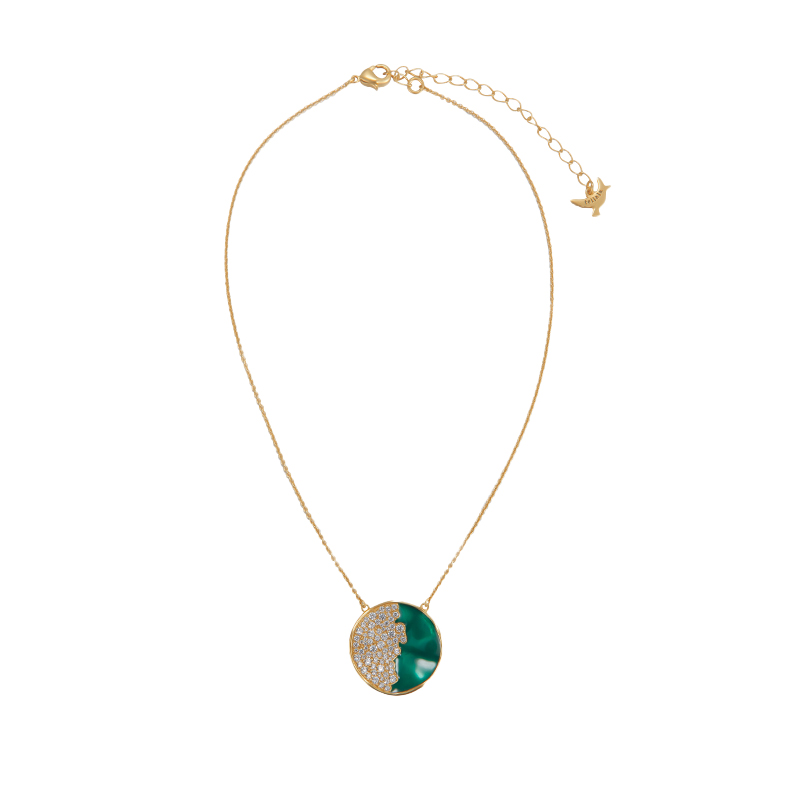 翡拉拉 气质绿光时尚项链